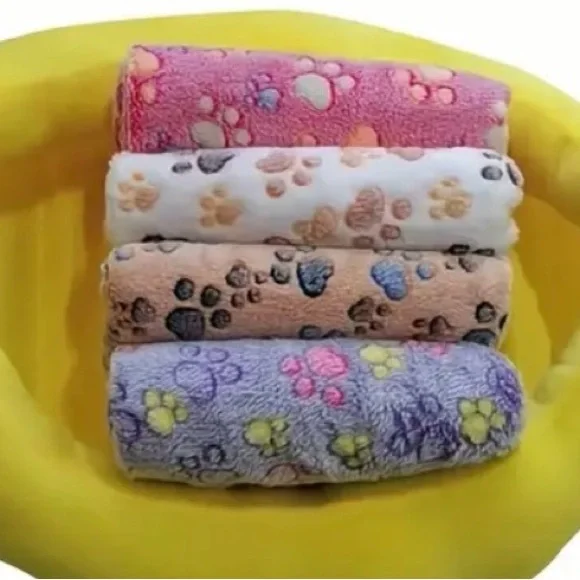 Colorful Plush Pet Blankets - Choice of Color - Machine Washable - Picture 9 of 11